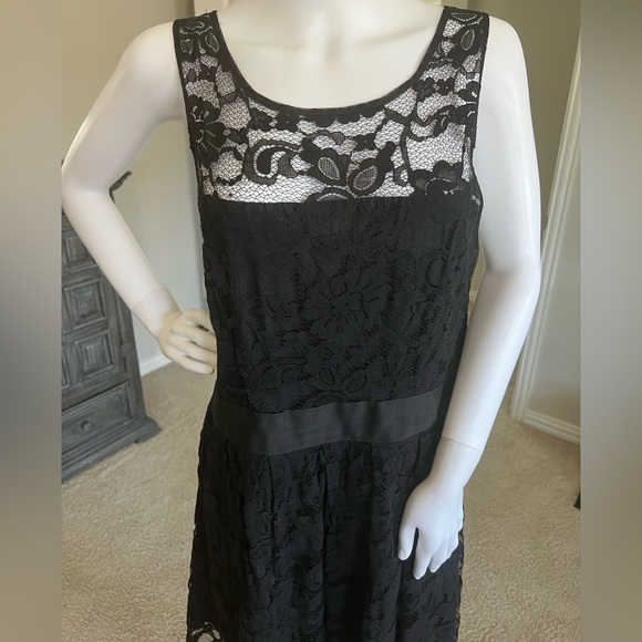BB Dakota Cyrus Black Lace Dress‎ SZ 16 - Picture 4 of 5